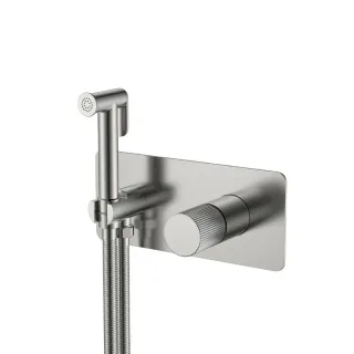 Гигиенический душ со смесителем Boheme Stick Linea 127-NB.3 никель брашированный